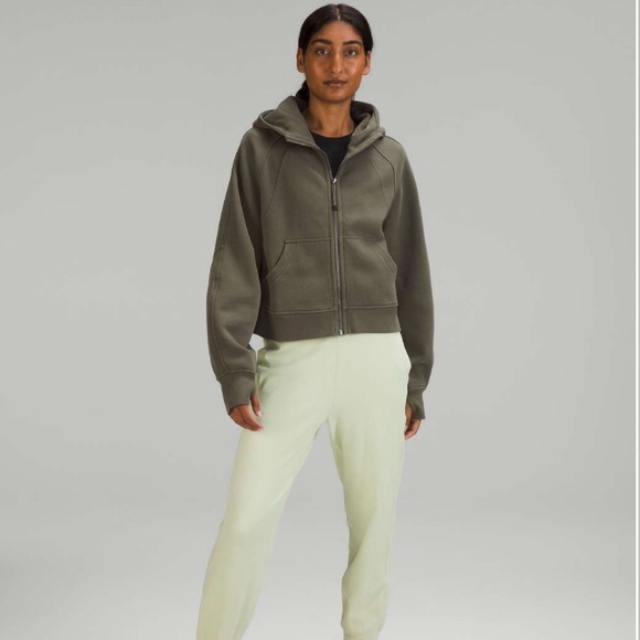 lululemon athletica Jackets & Blazers - Lululemon Scuba Oversized Full Zip Hoodie - Army Green